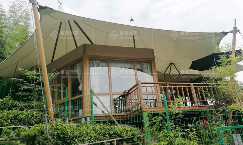 三峰张拉膜酒店帐篷